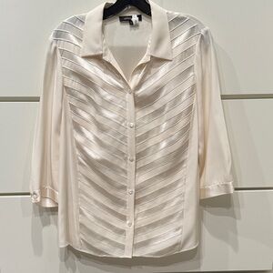Lafayette Cream Button Down Shirt